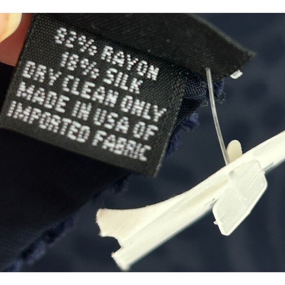 Cejon Silk Blend Blue Circle Dot Burnout Rectangle Scarf 9.5" X 58" NWT - Picture 4 of 6